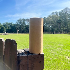 Eco-Friendly Cremation Urn Scattering Tube w/Telescopic Lid - Natural/Biodegradable - Style &quot;Blank&quot;