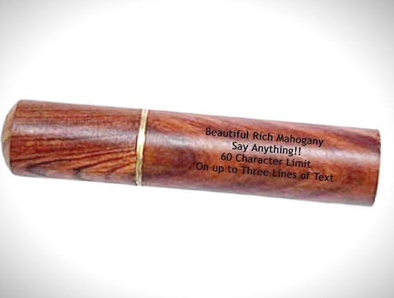 Beautiful Natural Mahogany Urn / Scattering Tube - Fits in Pocket/Purse, Perfect for Travel, TSA Compliant, Very Secure - ENGRAVABLE!!