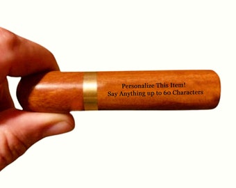New  PERSONALIZED Natural Rosewood Cremation Urn / Scattering Tube - Fits Pocket/Purse, Perfect for Travel, TSA Compliant, Custom Engraved