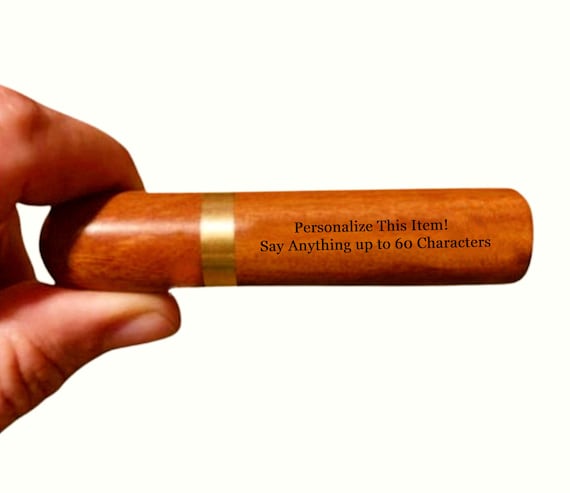 New  PERSONALIZED Natural Rosewood Cremation Urn / Scattering Tube - Fits Pocket/Purse, Perfect for Travel, TSA Compliant, Custom Engraved