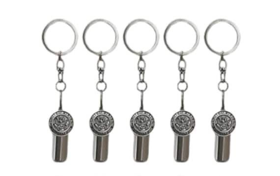 Set of FIVE Cremation Urns on Swivel Steel Keychains with ARMY MEDALLION - Memorial Jewelry, Military Keepsake, Personalized Urn