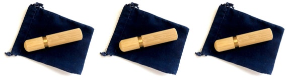 THREE Lovely Natural Sandalwood Cremation Urn / Scattering Tube - Fits in Pocket/Purse, Perfect for Travel TSA Compliant, Very Secure