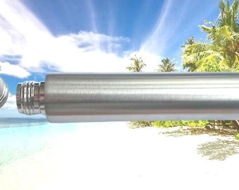 Stainless Steel Vial Cremation Urn Scattering Tube, Acrylic Stand & Microfiber Pouch