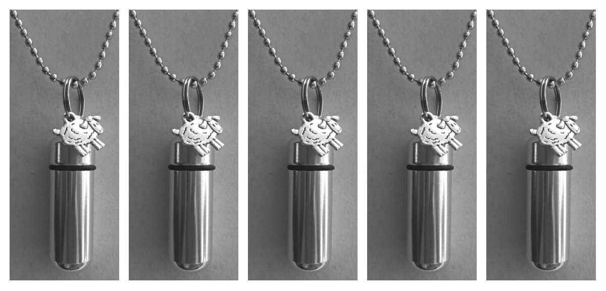 Set of FIVE i Love You to the Moon and Back Cremation Urns on 24 Ball Chain Necklaces - Memorial Urn, Ashes Necklace, Pet Urn, Child Urn - UK