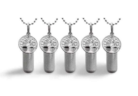 Tree of Life Cremation Urn Necklaces - Set of Five Personalized Keepsakes