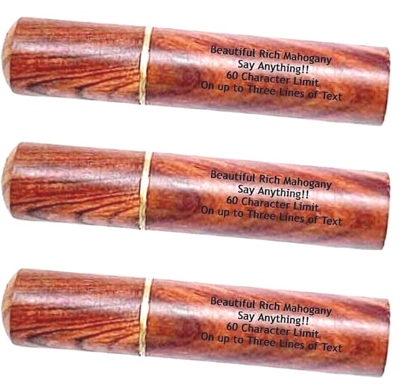 Three Mahogany Urns/Scattering Tubes - Fits in Pocket/Purse, TSA Compliant for travel - ENGRAVING INCLUDED!