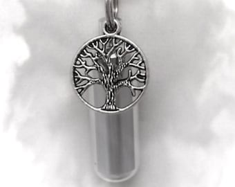 Tree Of Life CREMATION URN Keepsake with Velvet Gift Pouch - Memorial Jewelry, Keepsake Urn, Ashes Locket, Pet Loss, Child Urn, Personalized