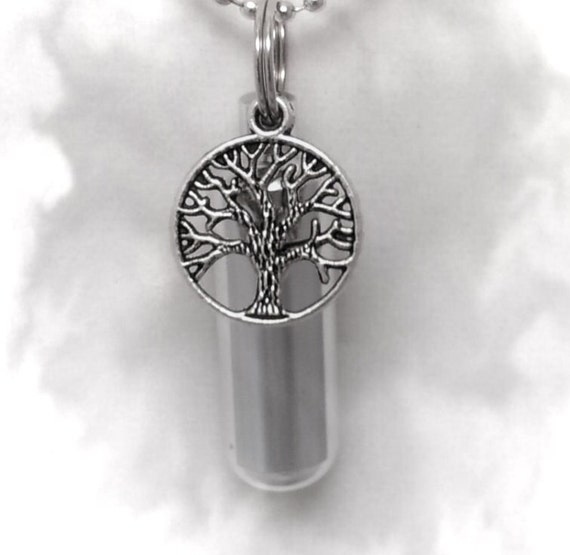 Tree Of Life CREMATION URN Keepsake with Velvet Gift Pouch - Memorial Jewelry, Keepsake Urn, Ashes Locket, Pet Loss, Child Urn, Personalized