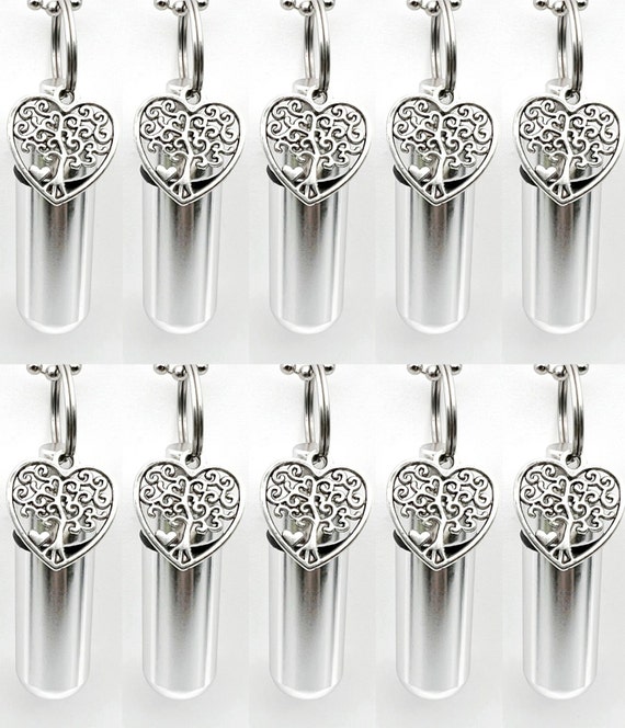 Set of TEN Cremation Urn Necklaces with "Heart Shaped Tree Of Life", Memorial Jewelry, Cremation Jewelry, Personalized Urn, Human/Pet Ashes