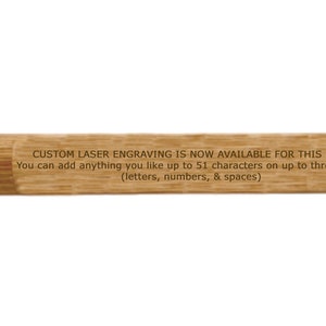 New CUSTOM ENGRAVED  Natural Bamboo Cremation Urn / Scattering Tube - 100% Biodegradable, Perfect for Travel TSA Compliant, Very Secure
