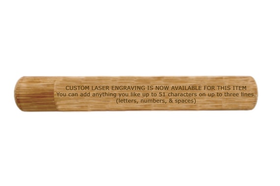 New CUSTOM ENGRAVED  Natural Bamboo Cremation Urn / Scattering Tube - 100% Biodegradable, Perfect for Travel TSA Compliant, Very Secure