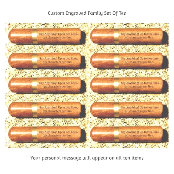 TEN Personalized Laser Engraved Rosewood Cremation Urns/Scattering Tubes - TSA Compliant for Travel