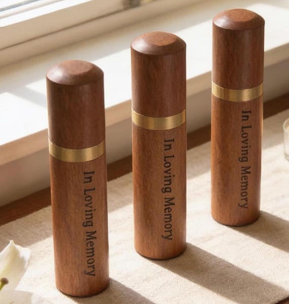THREE "In Loving Memory" Rosewood Urn/Scattering Tubes - TSA Apprved for Travel