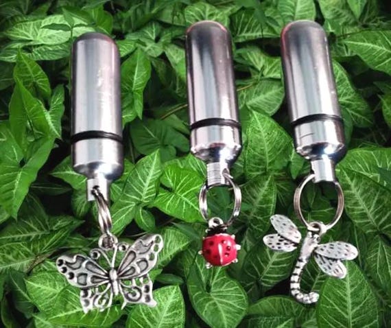 Set of THREE Cremation Urn Necklaces (ladybug, dragonfly, butterfly) - Memorial Jewelry, Urn Keepsake, CUSTOMIZED