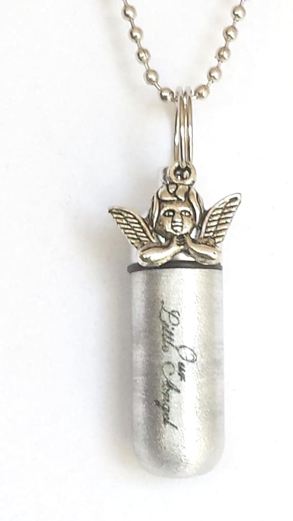 Our Little Angel - Engraved Memorial Jewelry - Includes Velvet Pouch & Fill Kit