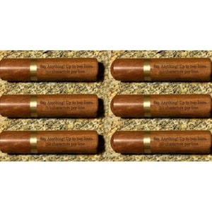 Set of Six PERSONALIZED Rosewood Cremation Urns / Scattering Tubes - Fits Pocket/Purse, Perfect for Travel, TSA Compliant, Custom Engraved
