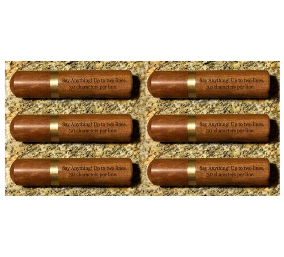 Set of Six PERSONALIZED Rosewood Cremation Urns / Scattering Tubes - Fits Pocket/Purse, Perfect for Travel, TSA Compliant, Custom Engraved