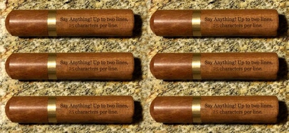 Set of Six PERSONALIZED Rosewood Cremation Urns / Scattering Tubes - Fits Pocket/Purse, Perfect for Travel, TSA Compliant, Custom Engraved