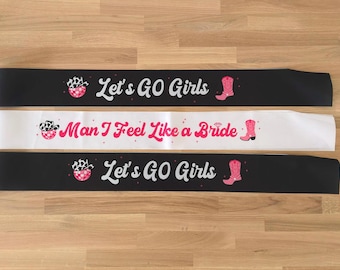 Last Rodeo Cow Girl hen party sash, hen party, cowgirl, cowboy, bride to be, bridal party, rodeo hen