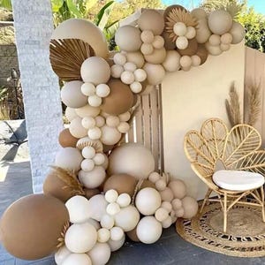 Neutral arch balloon Garland Kit, beige brown cream balloons , balloon arch kit, birthday balloons, hen party, baby shower, party supplies