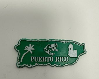 Vintage rubberen Puerto Rico koelkastmagneet