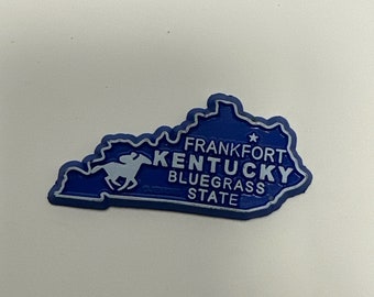 Imán para nevera vintage de goma Kentucky The Bluegrass State