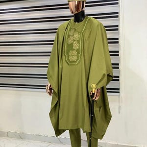 Ibori men agbada/3 piece set/Agbada for wedding/groomsmen suit/senator wear/ handmade clothing/traditional suit/Birthday suit/dashiki/gift