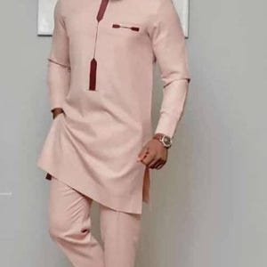 Item 097 _Dotun men kaftan/African clothing/2 piece set/All time men&#39;s wea/prom/groom suit/ Handmade