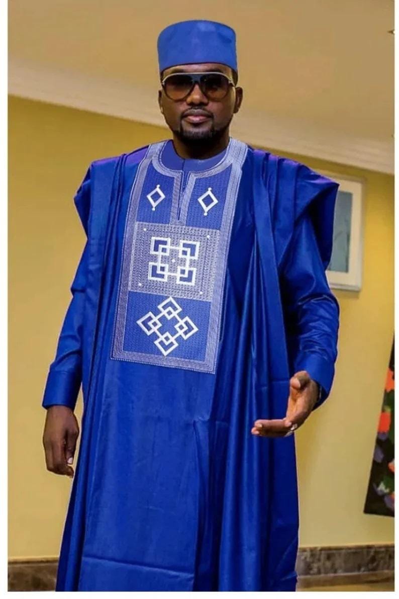 Khalid African Agbada/ 3 Piece set/African men clothing/Agbada for wedding/ Prom/ Groom suit/Dashiki/Senator wear/Men suit/Traditional suit