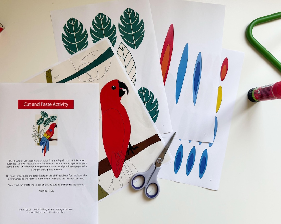 Cut and Paste Activity I Kids Activity I Homeschooling I Digital ...