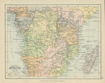 Carte Du Monde Vintage Etsy