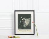 Yvette Chauvire, Giselle, Serge Lifar, Vintage Impresión en Blanco y Negro, Fotografía de Ballet, BB/1950/37