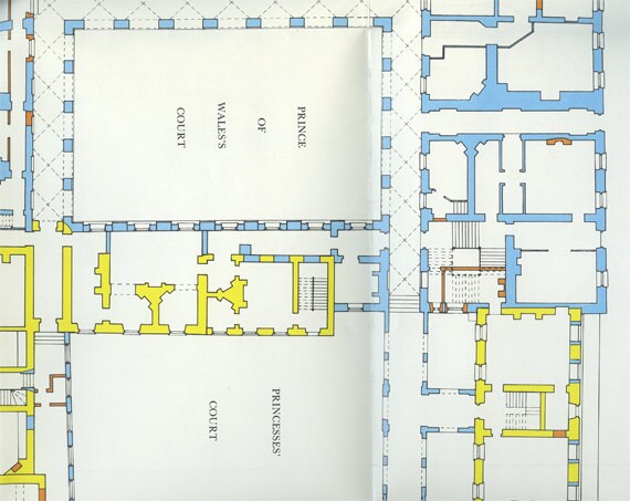 Kensington Palace London 1982 Rare Map Plan 6 History Of Etsy