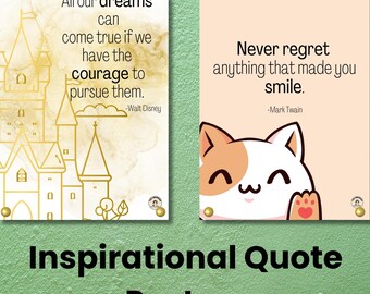 Inspirational Statement Poster: 12er Set, A4 Size (Digitaler Download)
