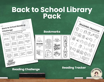 Library Activity Pack: Reading Games, Coloring Pages, Bookmarks (Digital Download)