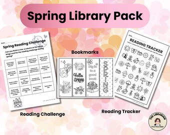 Spring Library Activity Pack: Games, Coloring, Bookmarks & Posters (Digital Download)