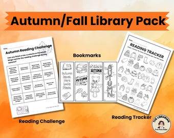 Autumn Library Activity Pack: Reading Games, Coloring Pages (Digital Download)