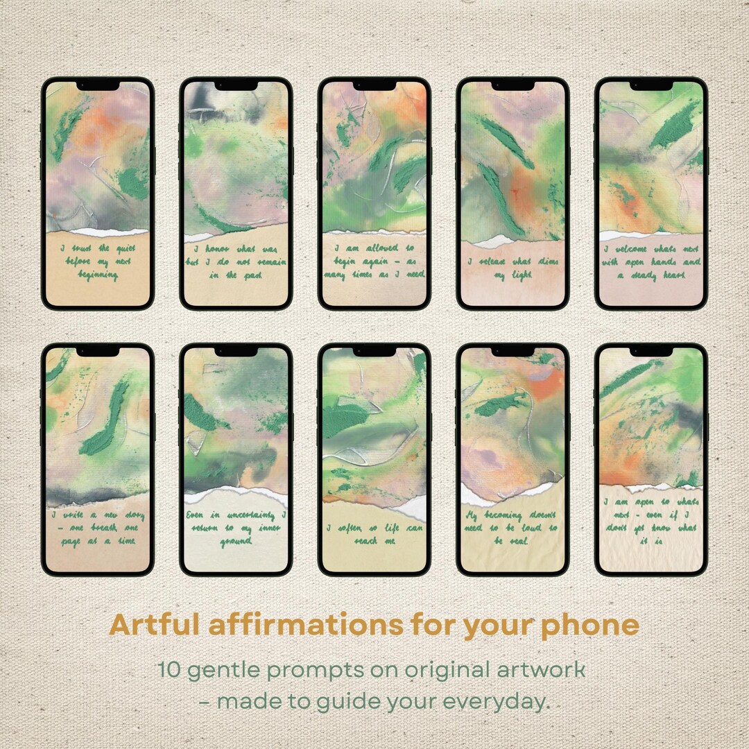 Digital Affirmation Wallpapers – Letting Go New Beginnings Spring ...