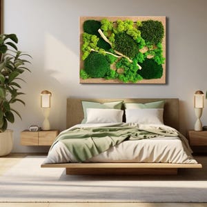 Green wall, Moss picture, Moss wall art, Moss wall, Moss frame, Preserved moss, Wall art, Nature room decor,  Eco-friendly home decor