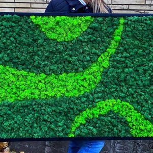 Plant wall decor, Living wall, Moss art, Preserved moss,   Preserved plants, Moss wall art, Moss art panel, Custom moss wall, Green wall art