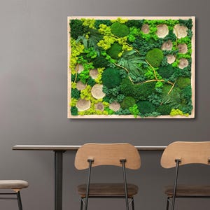 Moss frame, Preserved moss, Wall art, Nature room decor,  Eco-friendly home decor, Moss picture, Moss wall art, Moss wall, Green wall