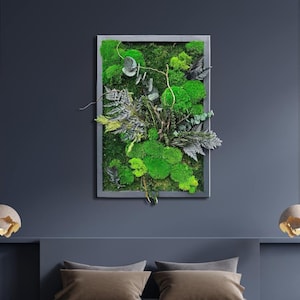 Plant wall decor, Preserved plants, Moss wall art, Green wall, Moss art panel, Custom moss wall, Moss art, Preserved moss, Living wall