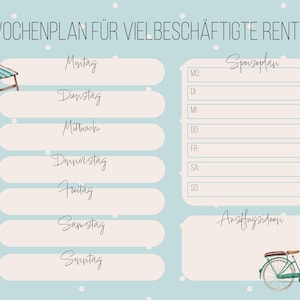 Weekly planner, pension, pensioner, pension gift, retirement gift, grandparents, grandma, grandpa