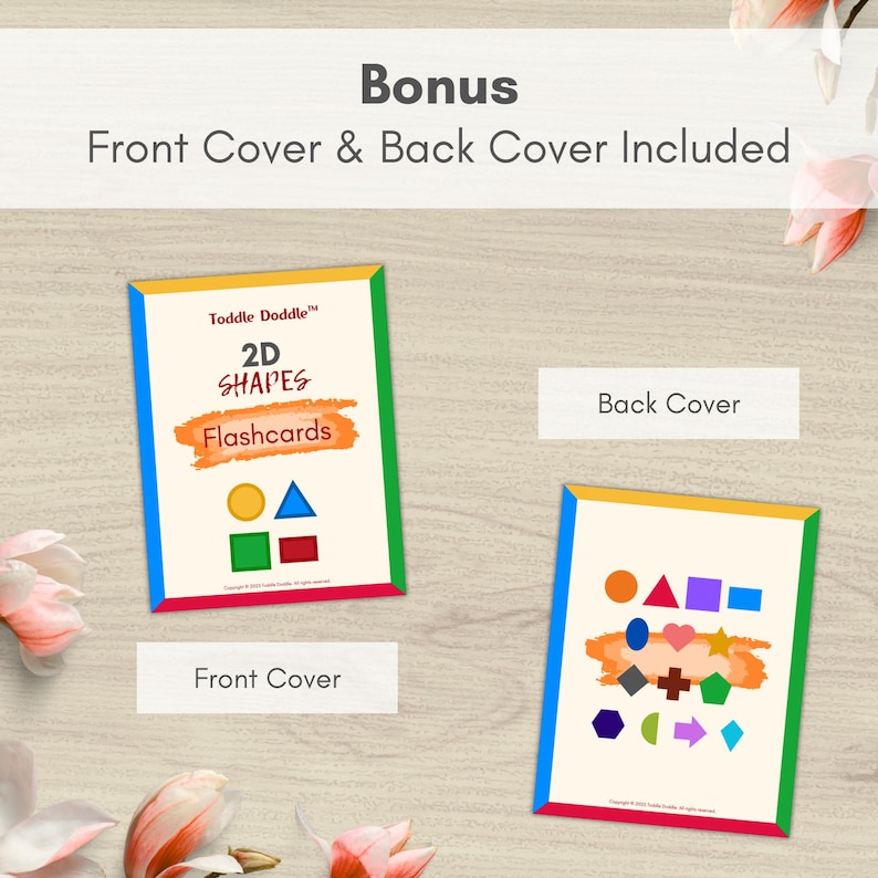 2D Shapes Flashcards: Learning Cards for Preschool and Kindergarten ...