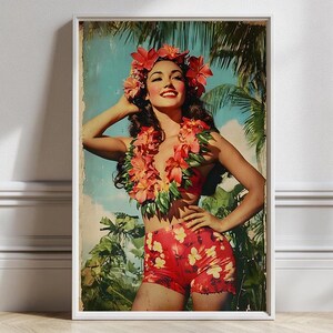 ヴィンテージ　ハワイ　Hawaii土産　絵画　ウクレレ　フラ ヴィンテージ Hawaii土産 絵画 ウクレレ フラ （ヴィンテージ
