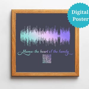 Custom Sound Wave Art with Text & QR Code | Personalized Audio Poster | Soundwave with Message | Song Wave Digital Art with Your Words