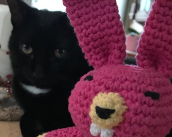 Ultimate Cat Toy Rabbit, Certified ORGANIC Catnip/Valerian mix in head and belly, wool - bamboo mix