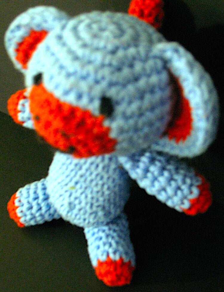 Monkey cat TOY, Certified ORGANIC Catnip/Valerian mix  in head and belly, hand-crochet, high quality cotton