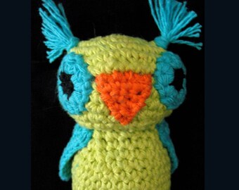 Ultimate Cat Toy Owl, Certified ORGANIC Catnip/Valerian mix, hand-crochet, high quality cotton in head and belly