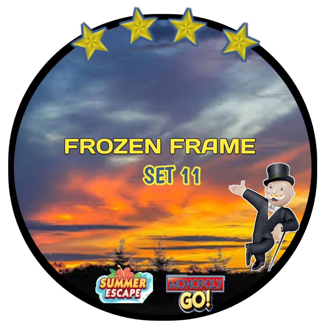Monopoly_go 4 Star Sticker - Frozen Frame - SET 11 - Etsy